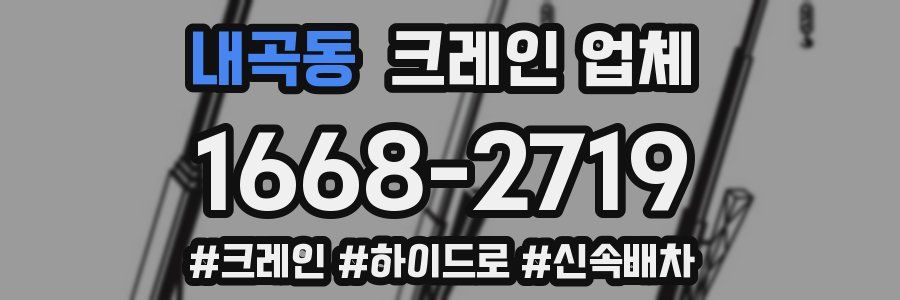 내곡동 크레인 업체