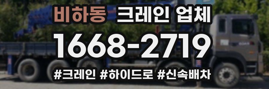 비하동 크레인 업체