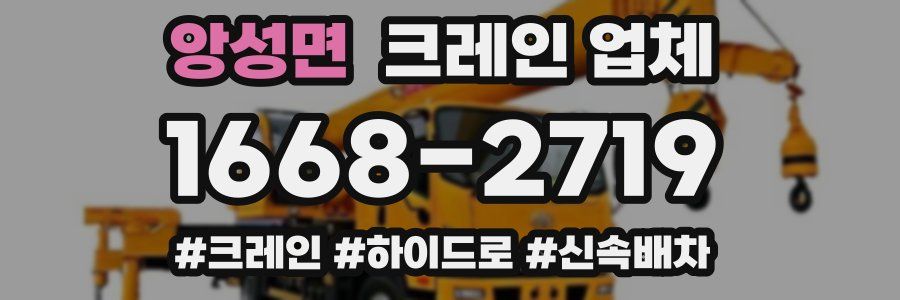 앙성면 크레인 업체