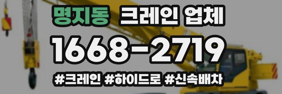 명지동 크레인 업체