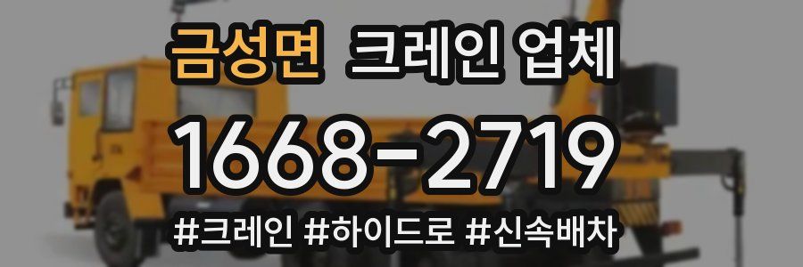 금성면 크레인 업체