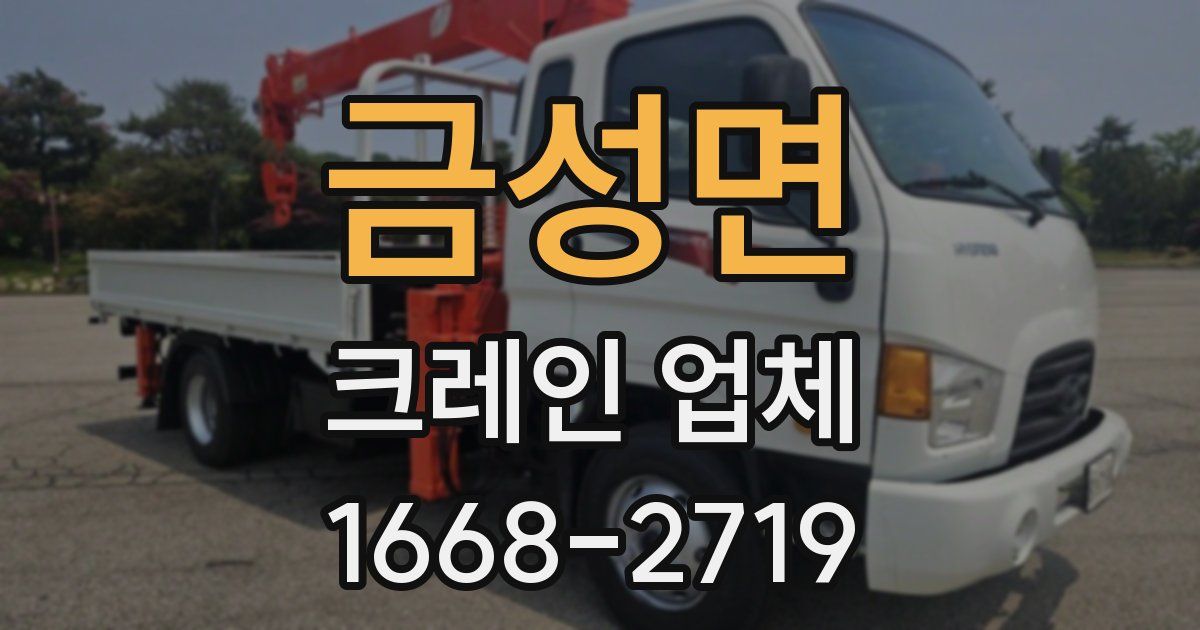 금성면 크레인 업체