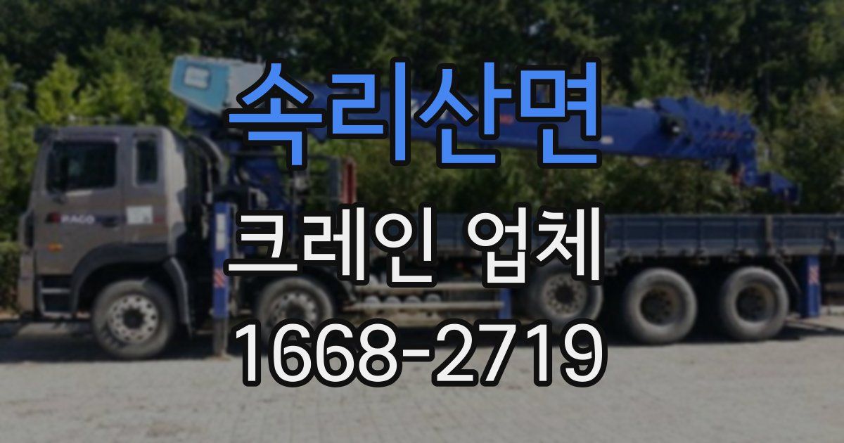 속리산면 크레인 업체
