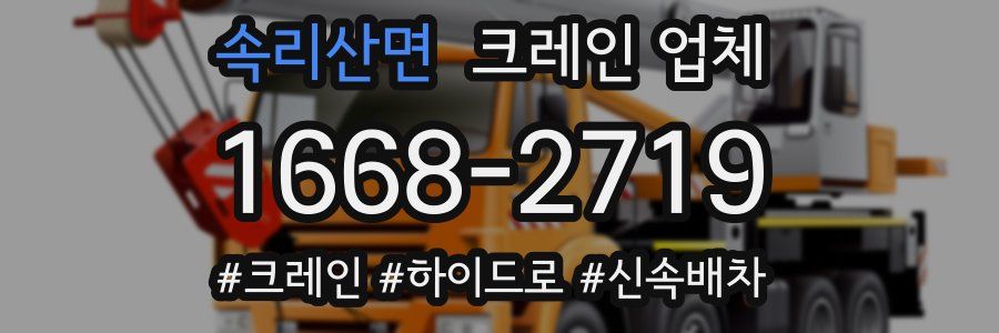 속리산면 크레인 업체
