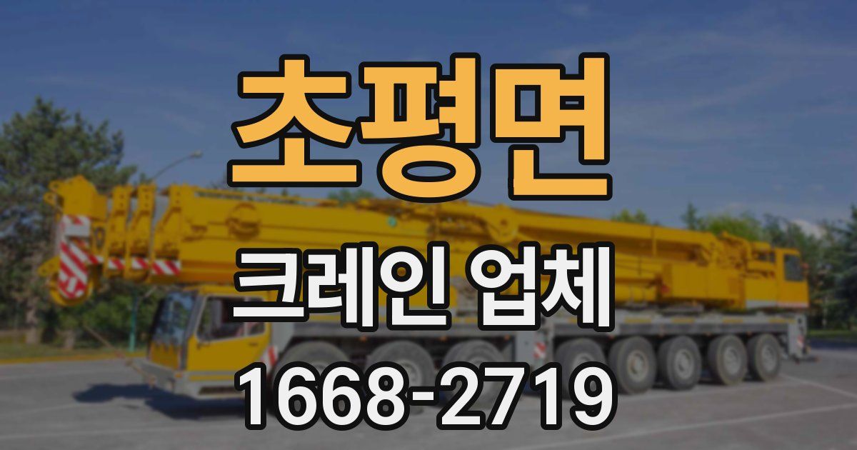 초평면 크레인 업체