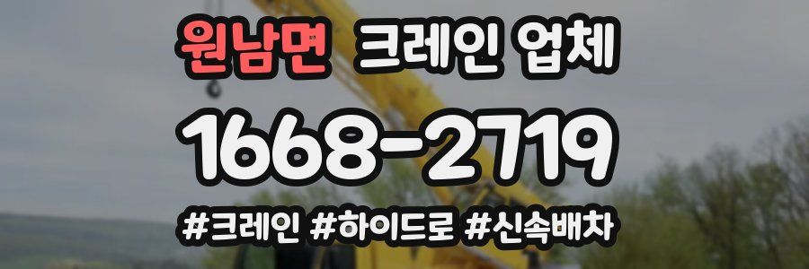 원남면 크레인 업체