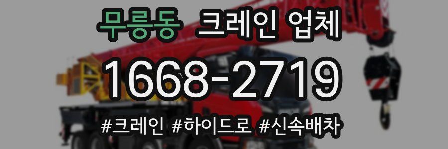 무릉동 크레인 업체