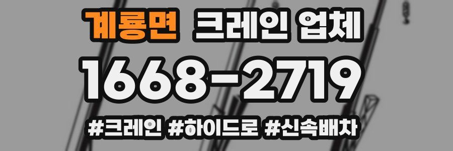 계룡면 크레인 업체