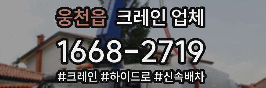 웅천읍 크레인 업체