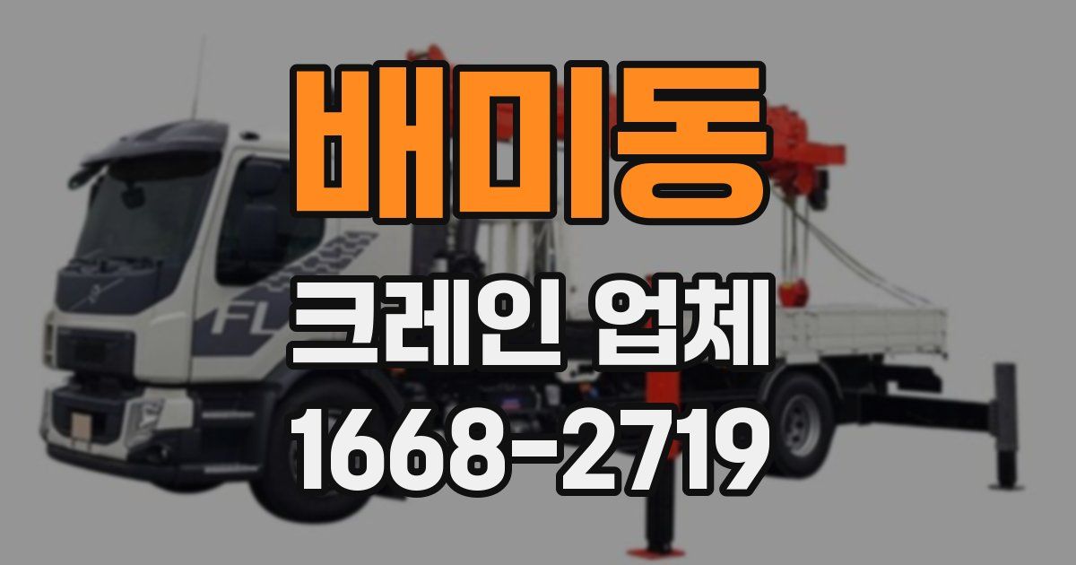 배미동 크레인 업체