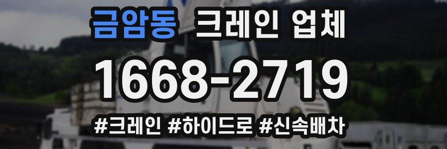 금암동 크레인 업체