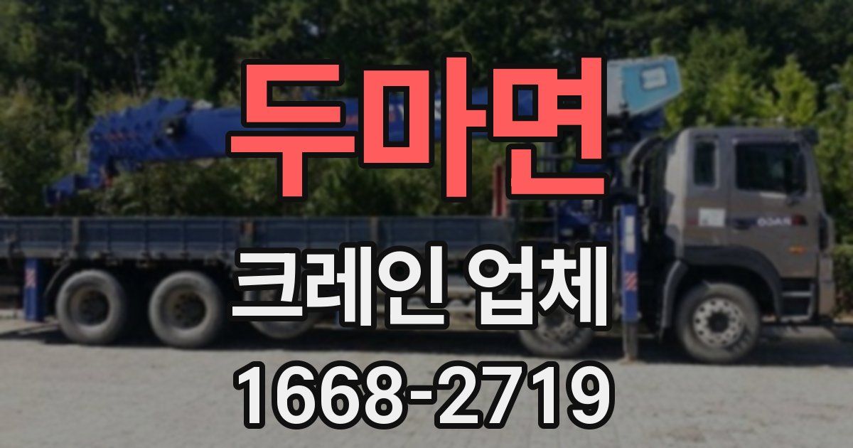 두마면 크레인 업체