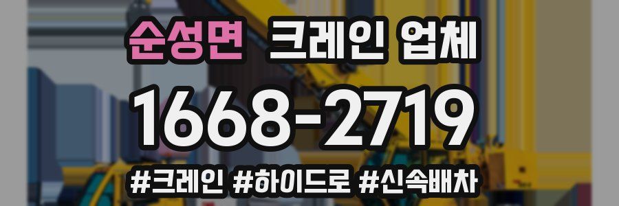 순성면 크레인 업체