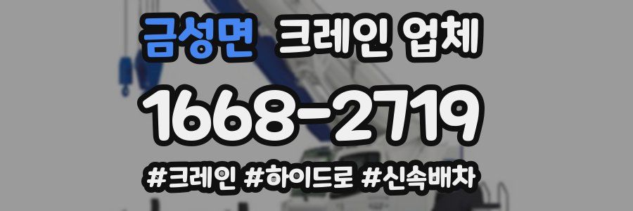 금성면 크레인 업체