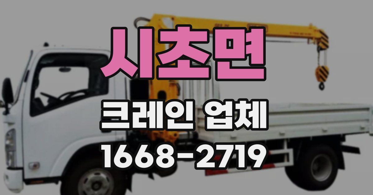 시초면 크레인 업체
