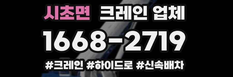 시초면 크레인 업체