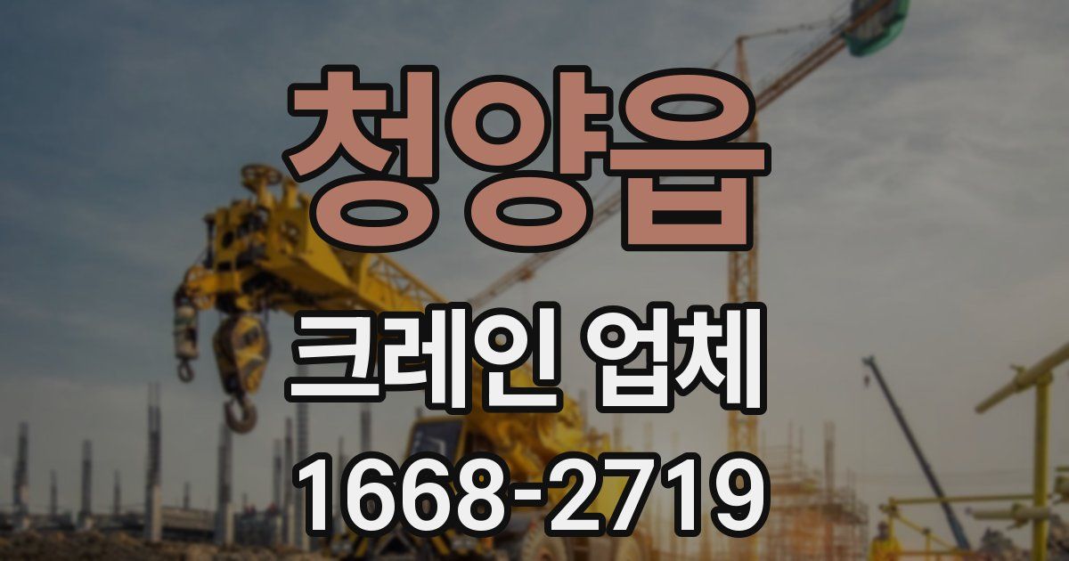 청양읍 크레인 업체