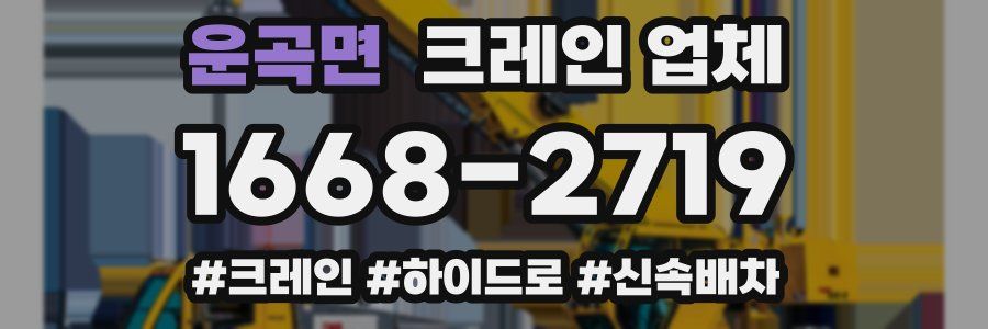 운곡면 크레인 업체