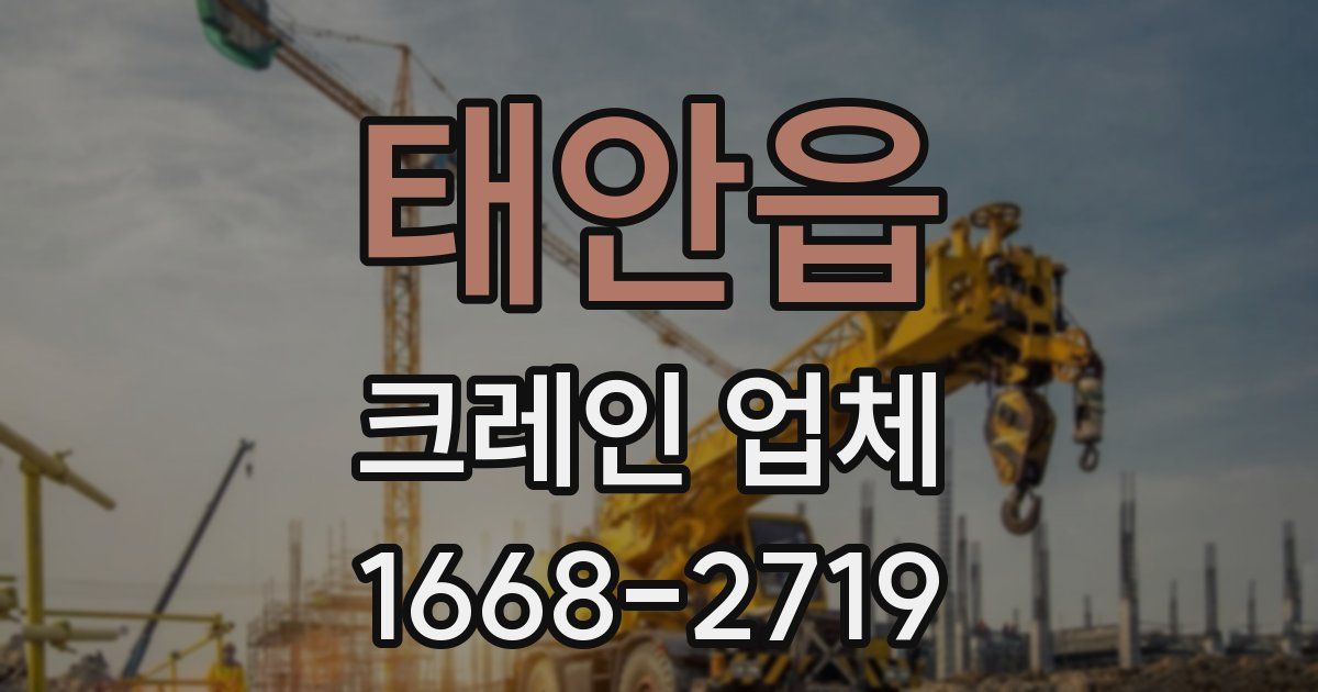 태안읍 크레인 업체