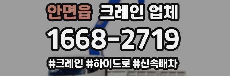 안면읍 크레인 업체