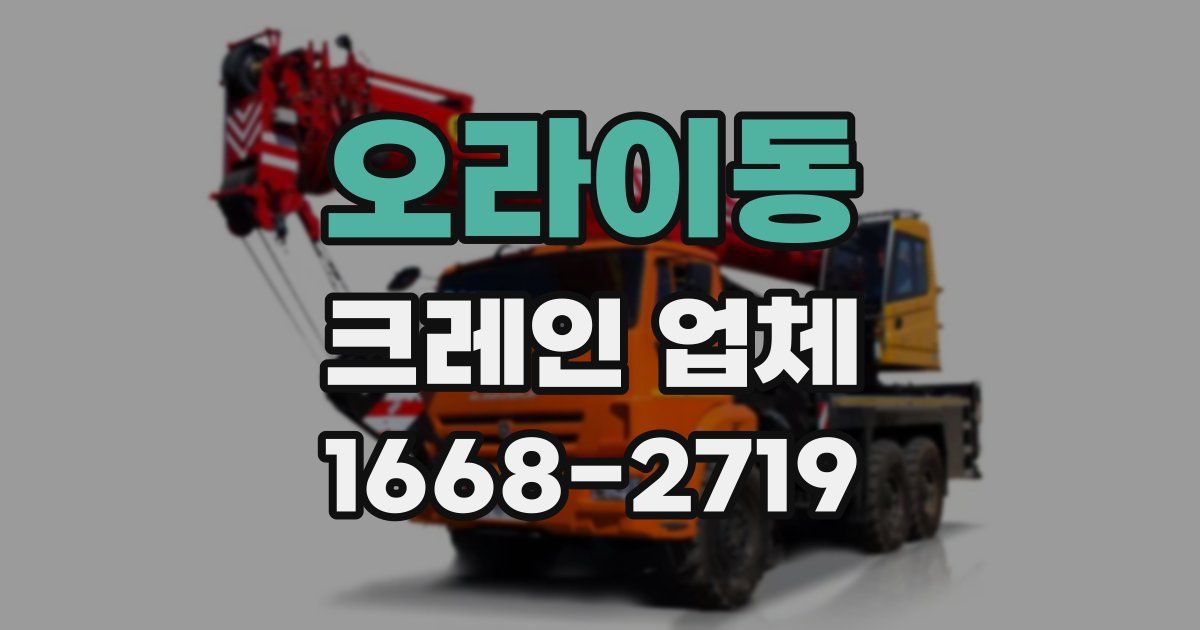 오라이동 크레인 업체