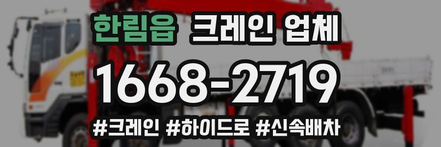 한림읍 크레인 업체