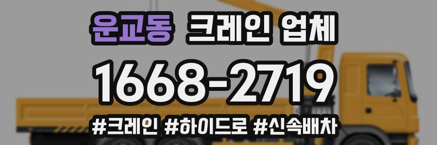운교동 크레인 업체