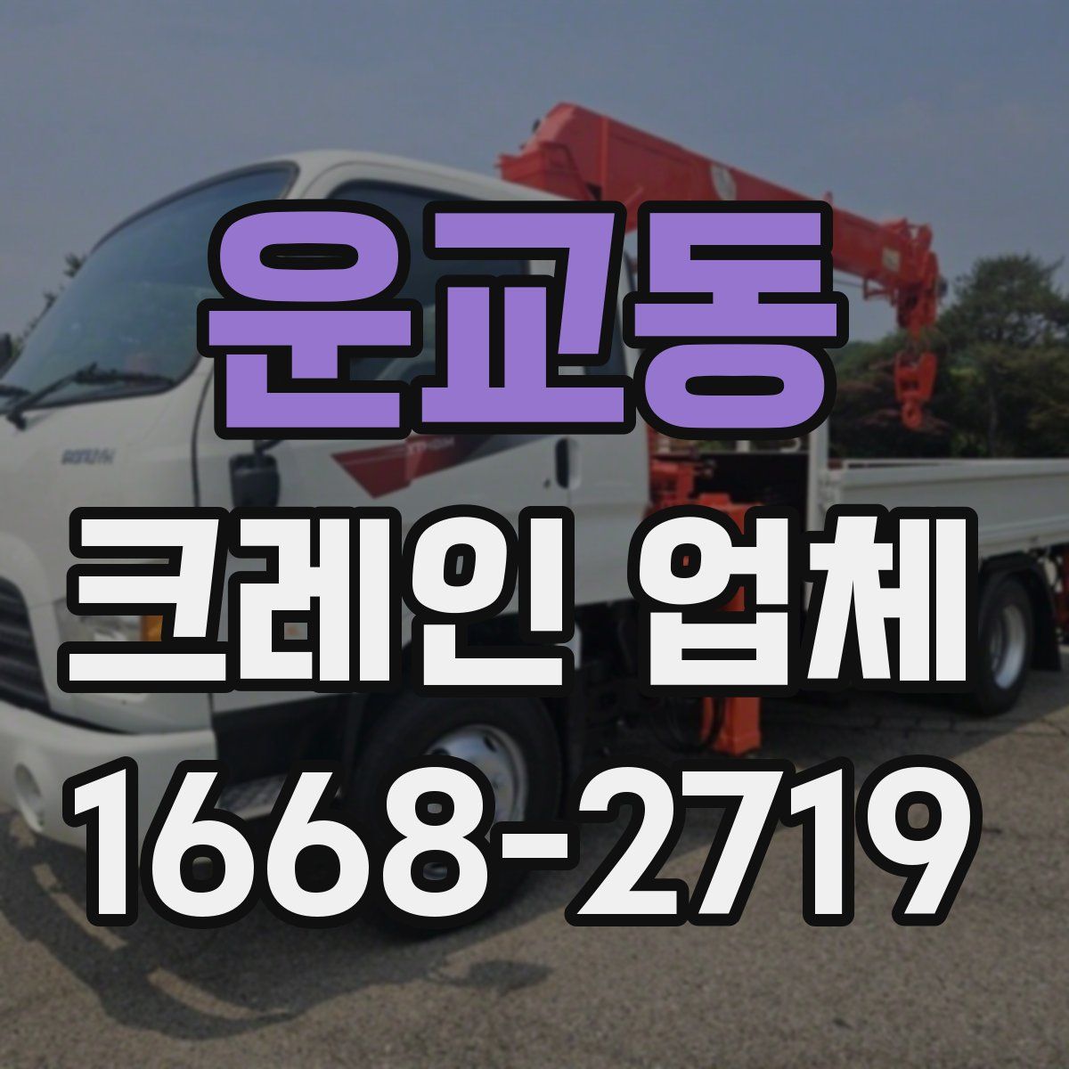운교동 크레인 업체