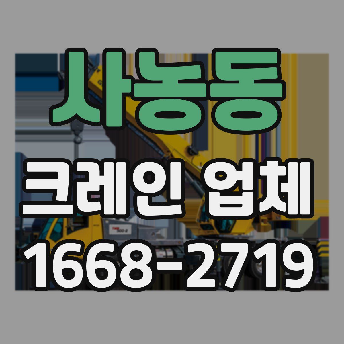 사농동 크레인 업체