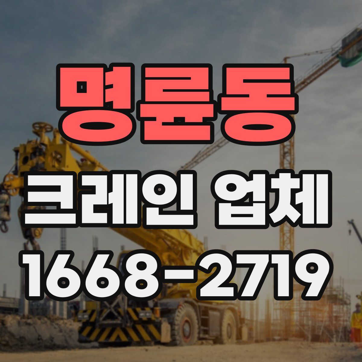 명륜동 크레인 업체