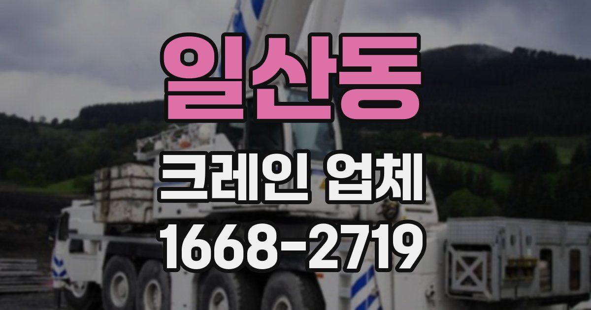 일산동 크레인 업체