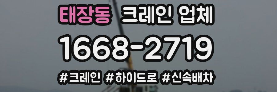 태장동 크레인 업체
