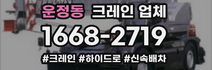 운정동 크레인 업체