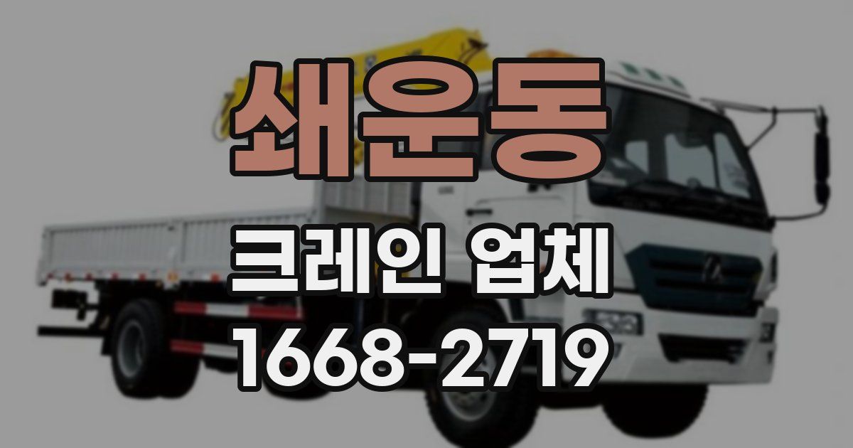 쇄운동 크레인 업체
