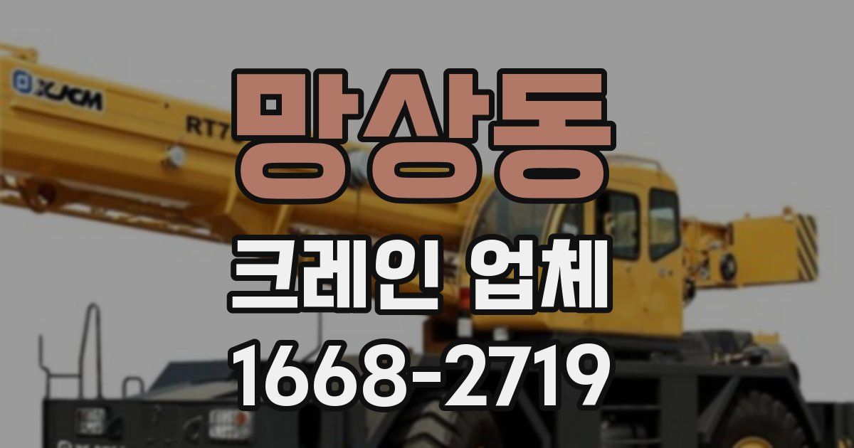 망상동 크레인 업체