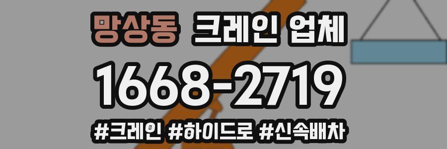 망상동 크레인 업체