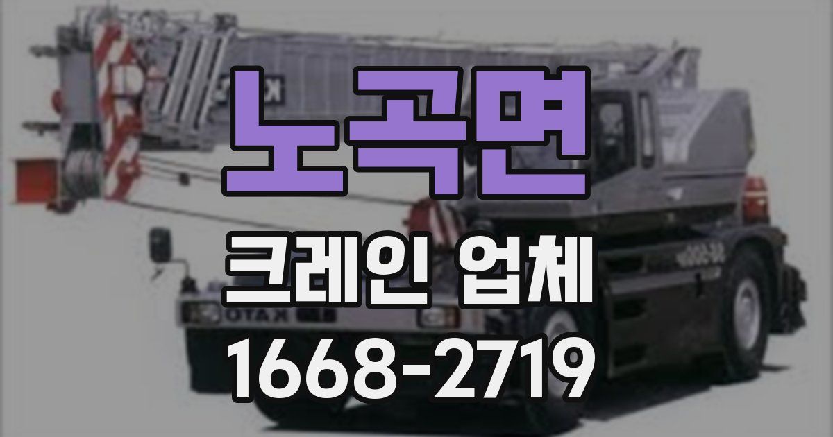 노곡면 크레인 업체