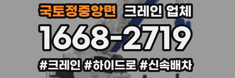 국토정중앙면 크레인 업체