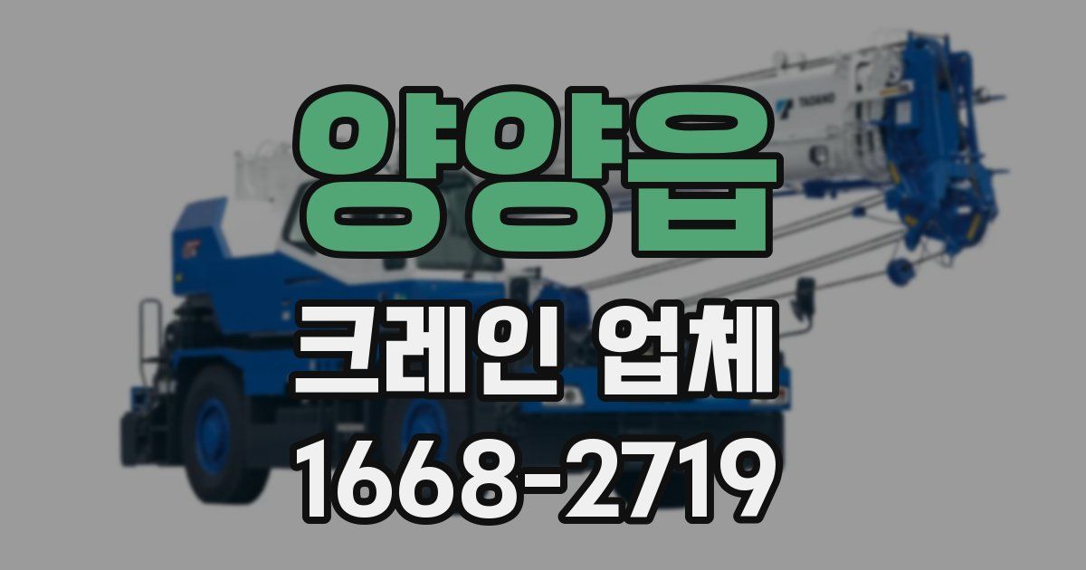 양양읍 크레인 업체