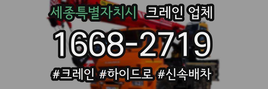 세종특별자치시 크레인 업체