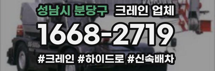 성남시 분당구 크레인 업체