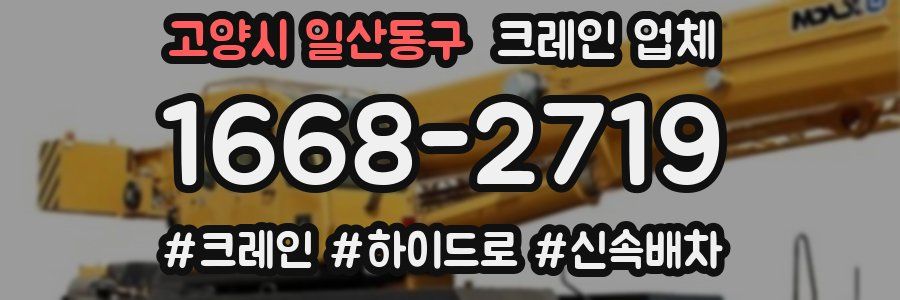 고양시 일산동구 크레인 업체