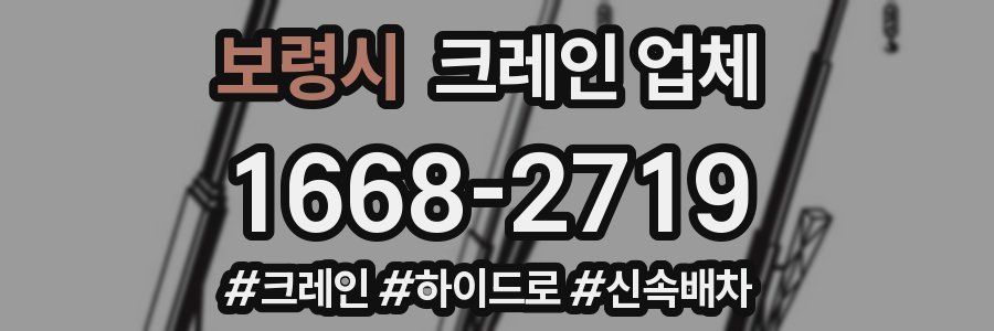 보령시 크레인 업체
