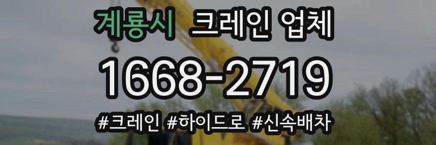 계룡시 크레인 업체