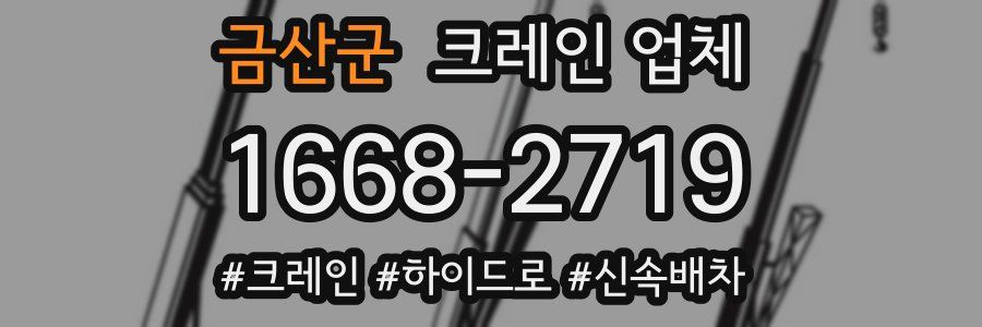 금산군 크레인 업체