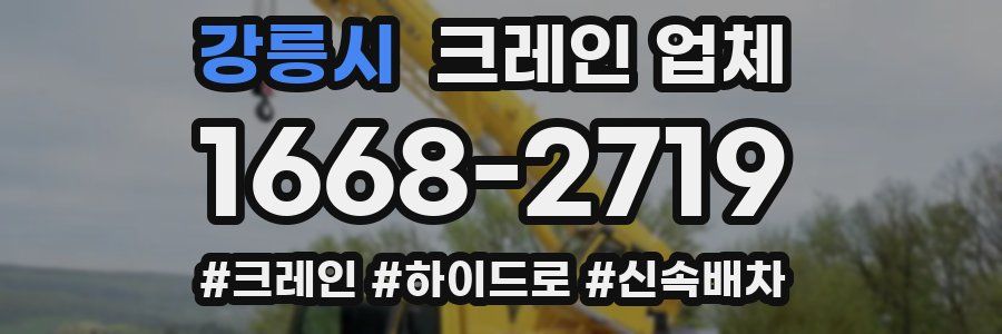 강릉시 크레인 업체