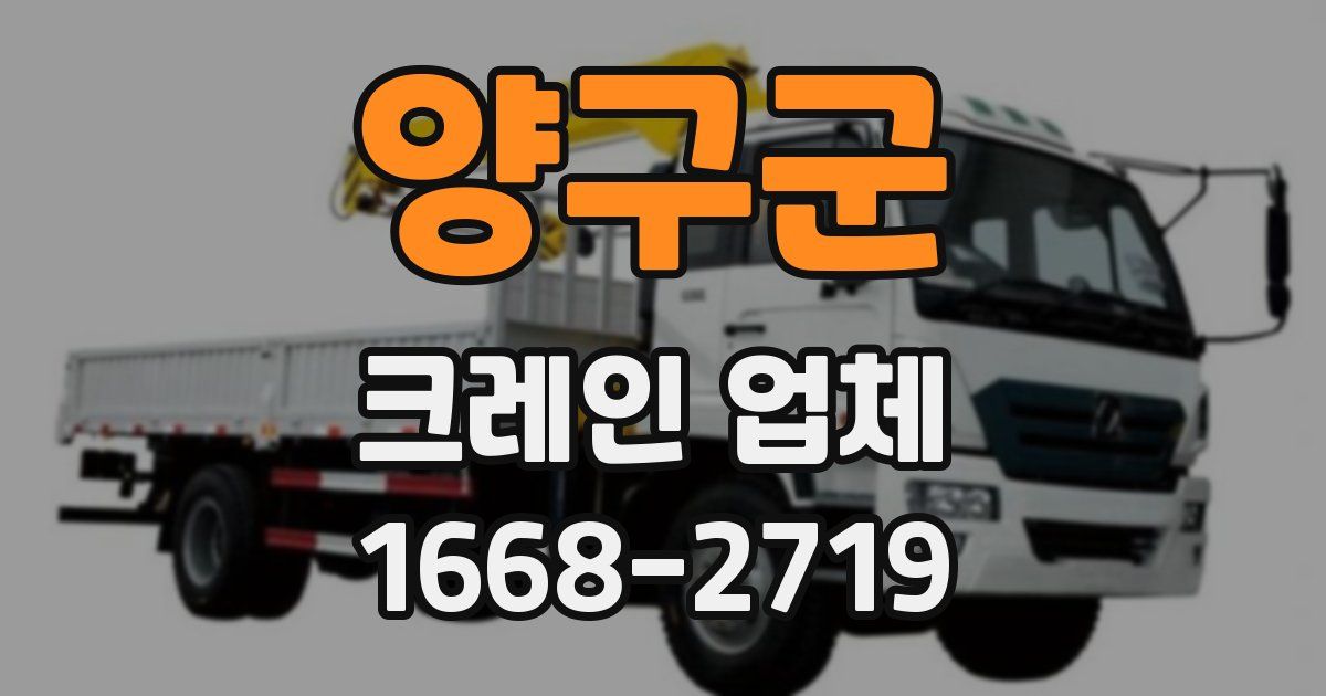 양구군 크레인 업체