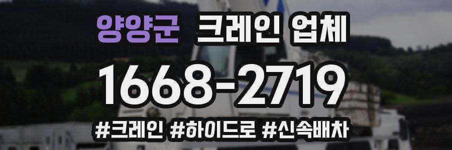 양양군 크레인 업체