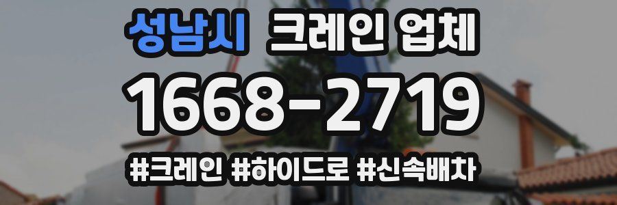 성남시 크레인 업체