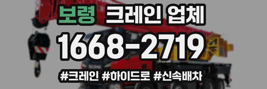 보령 크레인 업체